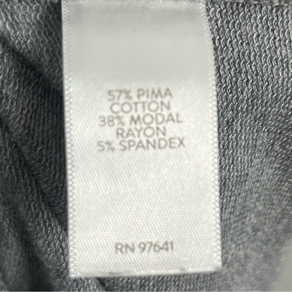 PureJill heather gray Full-Leg Cropped Pima cotton modal spandex pants, MP. - Picture 9 of 10